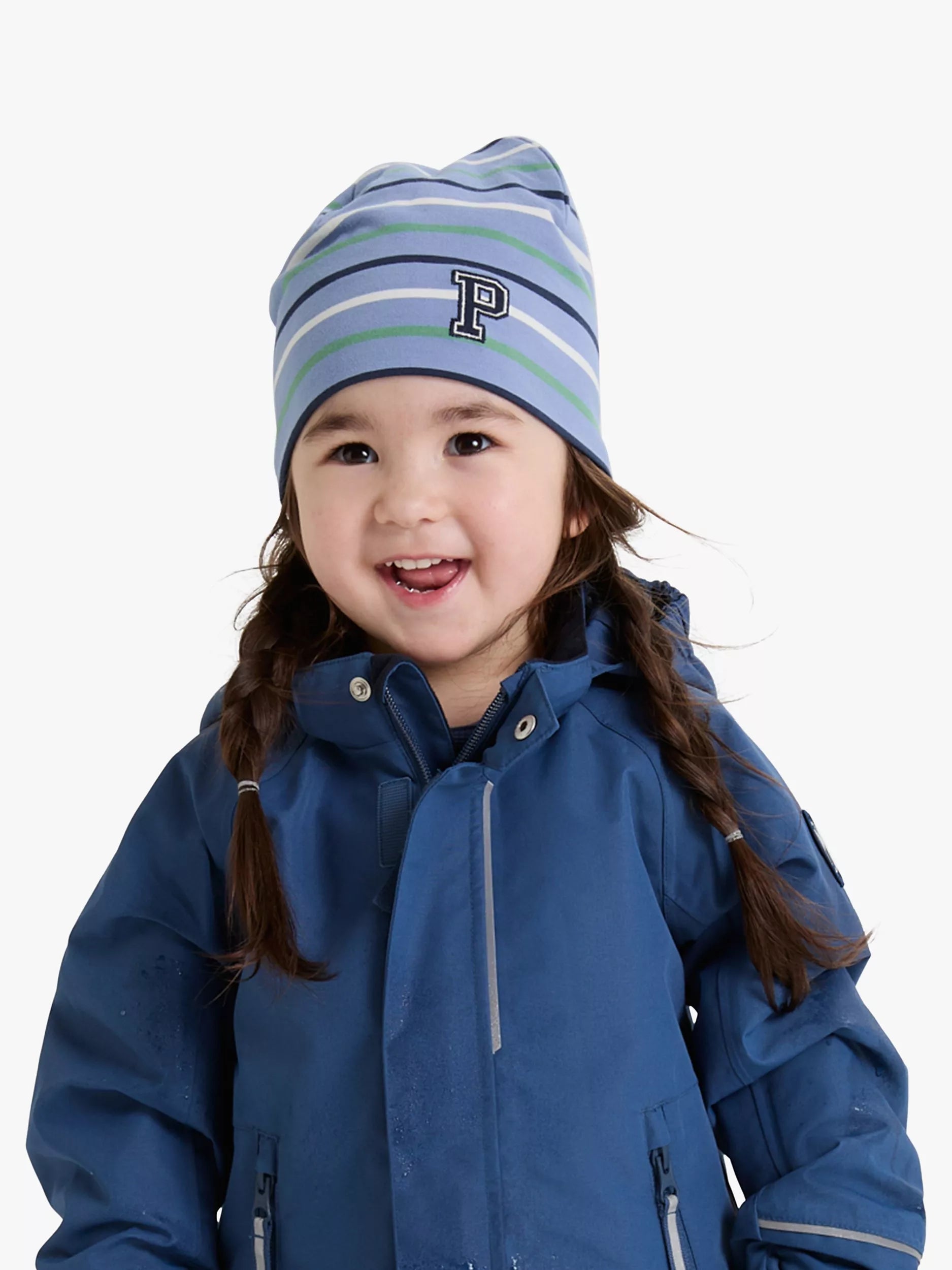 Polarn O. Pyret Kids' Stripe Beanie Hat - McGrocer
