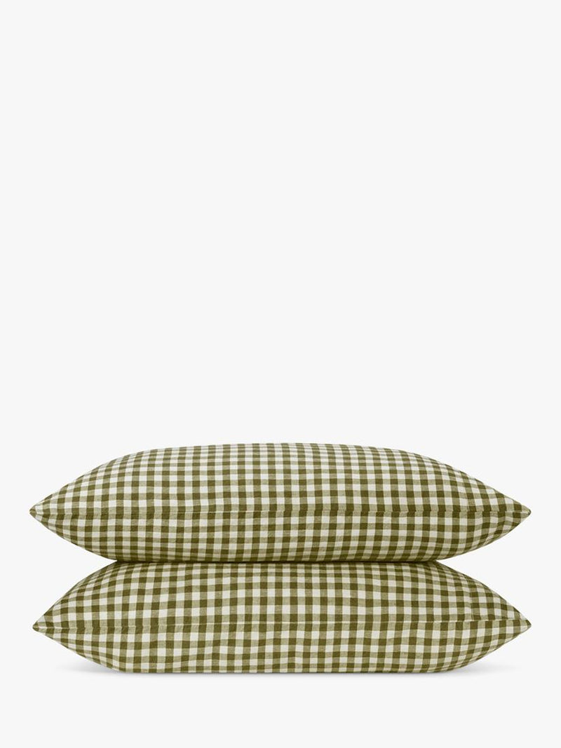 Piglet in Bed Gingham Linen Blend duvet cover, imported from the UK