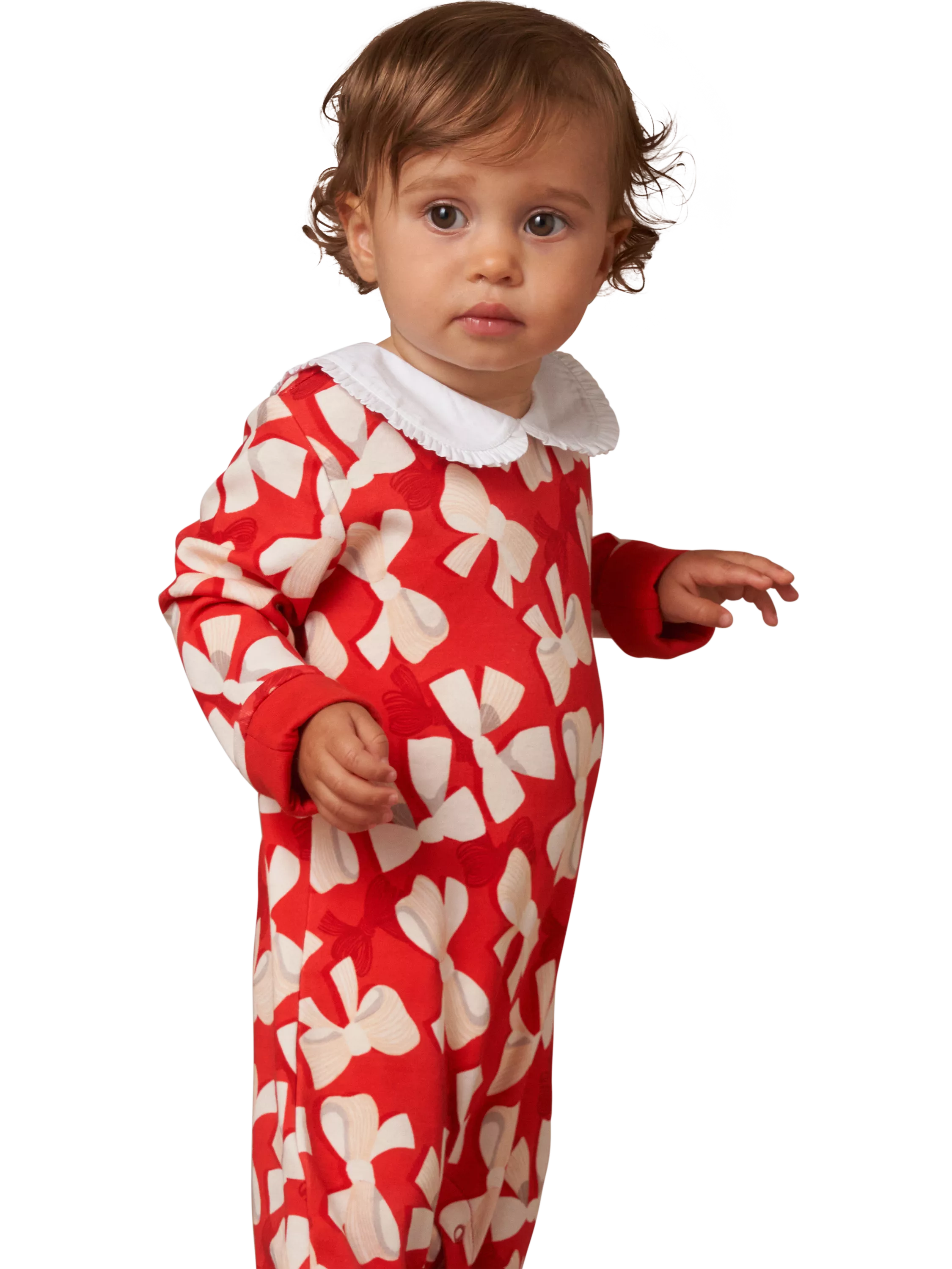 Angel & Rocket Baby Collar Babygrow, Red/Multi - McGrocer
