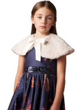 Angel & Rocket taupe kids' fur collar - British product