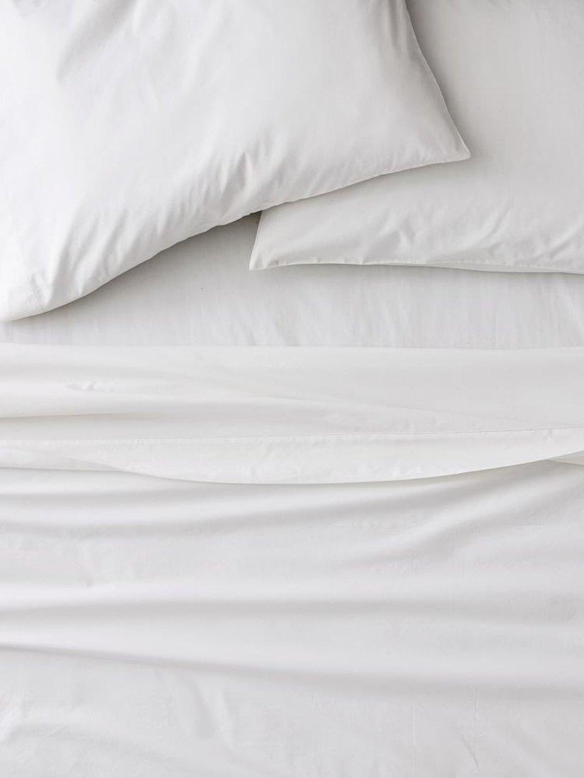 west elm Organic Cotton Fitted Sheet White (British brand)