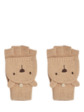 JoJo Maman Bébé Kids' Bear Novelty Gloves, Brown - McGrocer