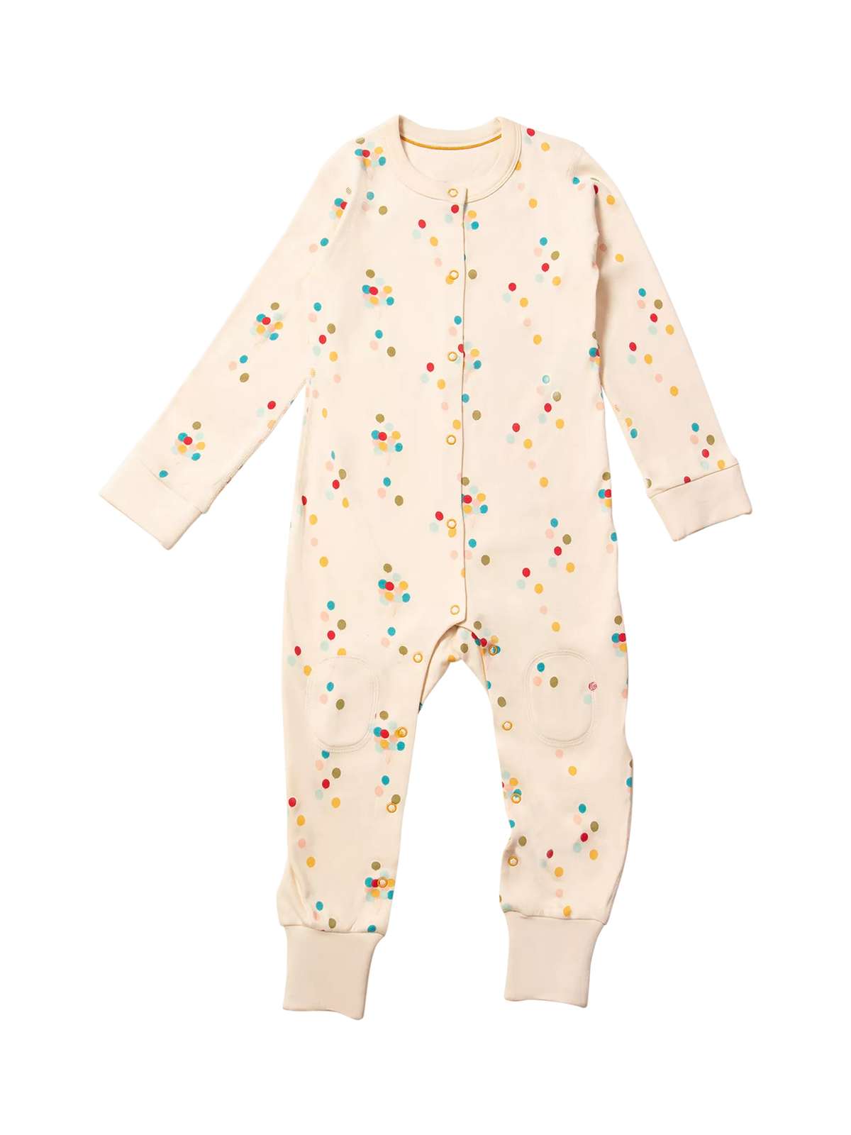 Little Green Radicals Baby Rainbow Balloons Adaptive Onesie, Cream/Multi - McGrocer