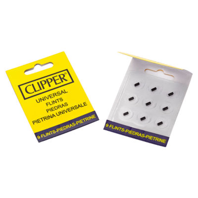Clipper 9 flints for lighters in a 24-pack - British product