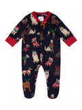 Chelsea Peers Baby Seasonal Dog Print Sleepsuit, Navy - McGrocer
