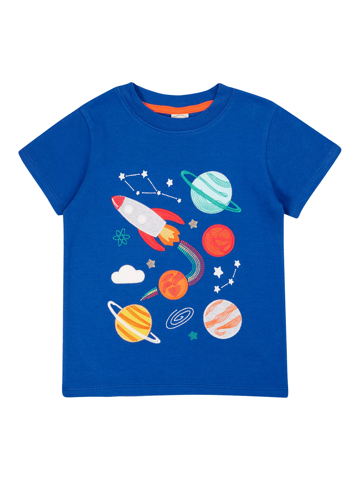 Frugi Baby Little Applique Top, Blue