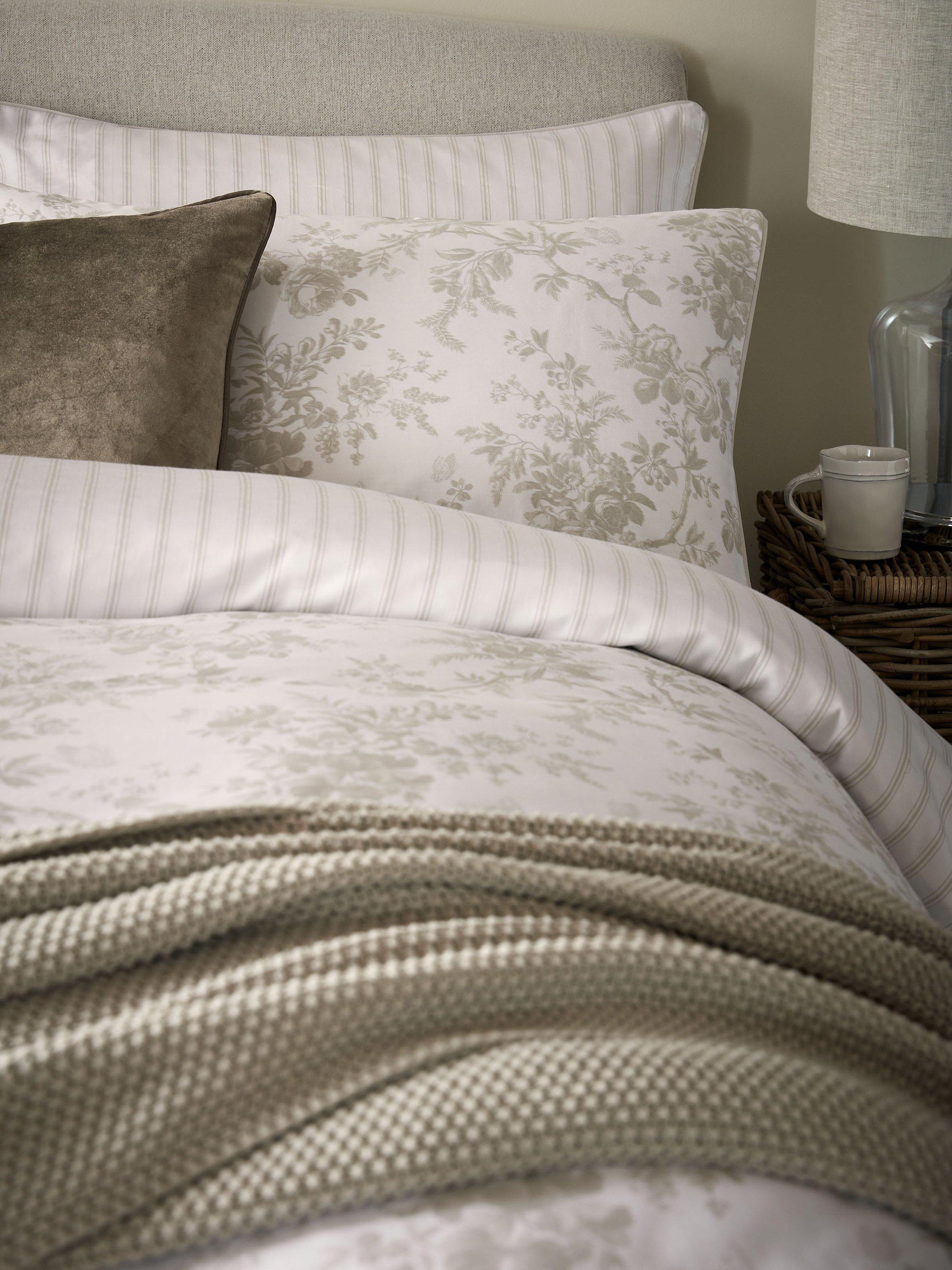 Laura Ashley Walled Garden duvet cover set in Dove Grey, UK version