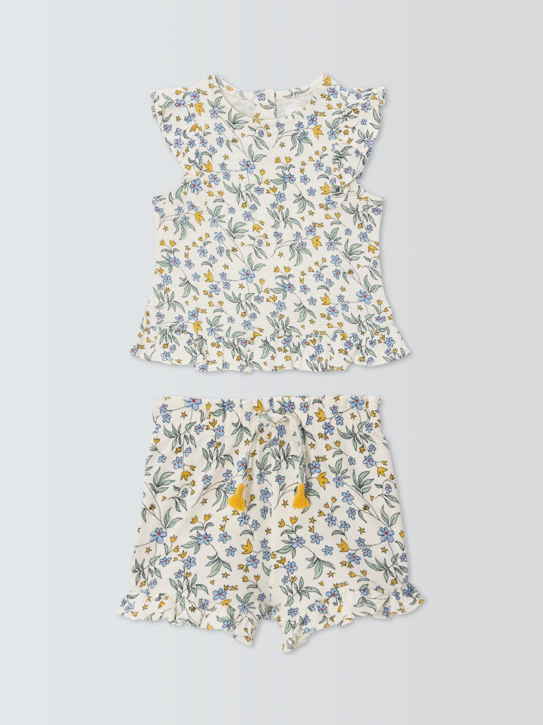 Baby Beach Ruffle Floral Pyjamas