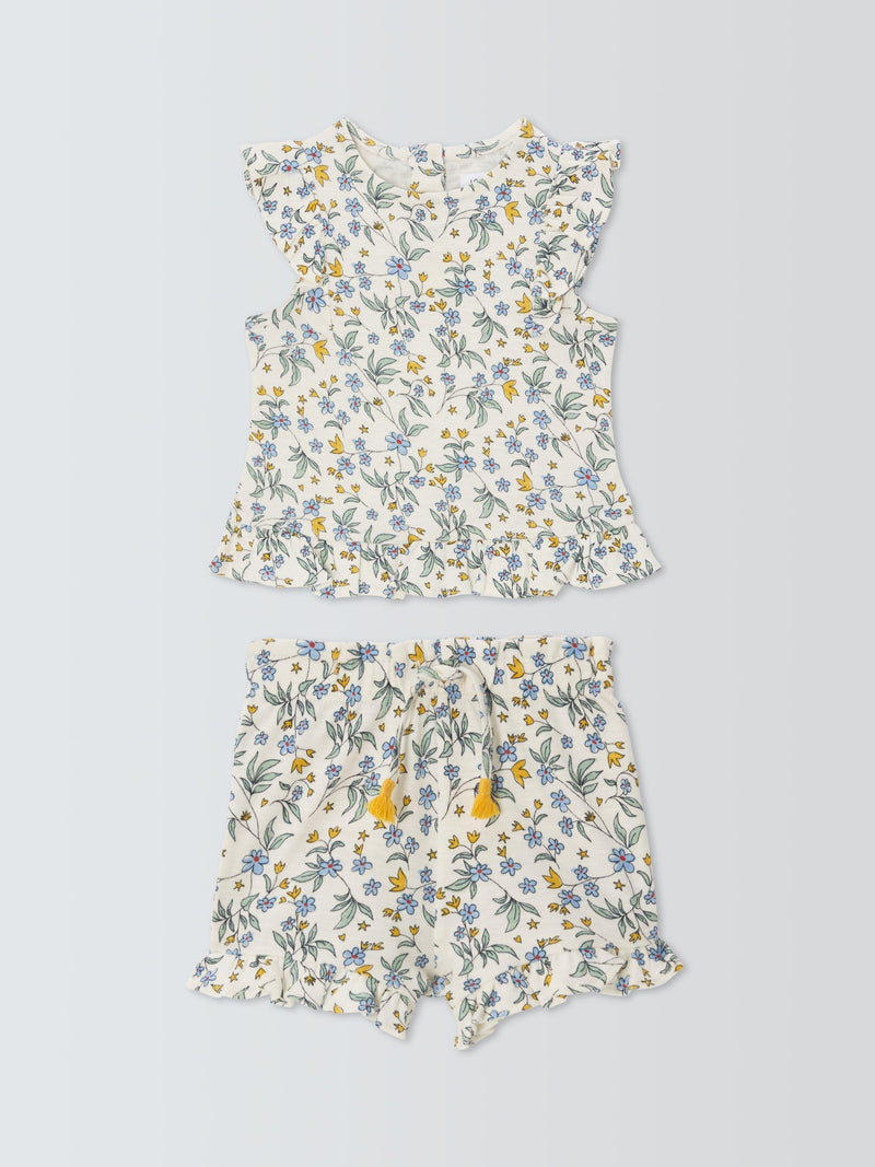 Baby Beach Ruffle Floral Pyjamas