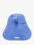 Roarsome kids' sun cap with peak and neck protector in blue, imported from the UK