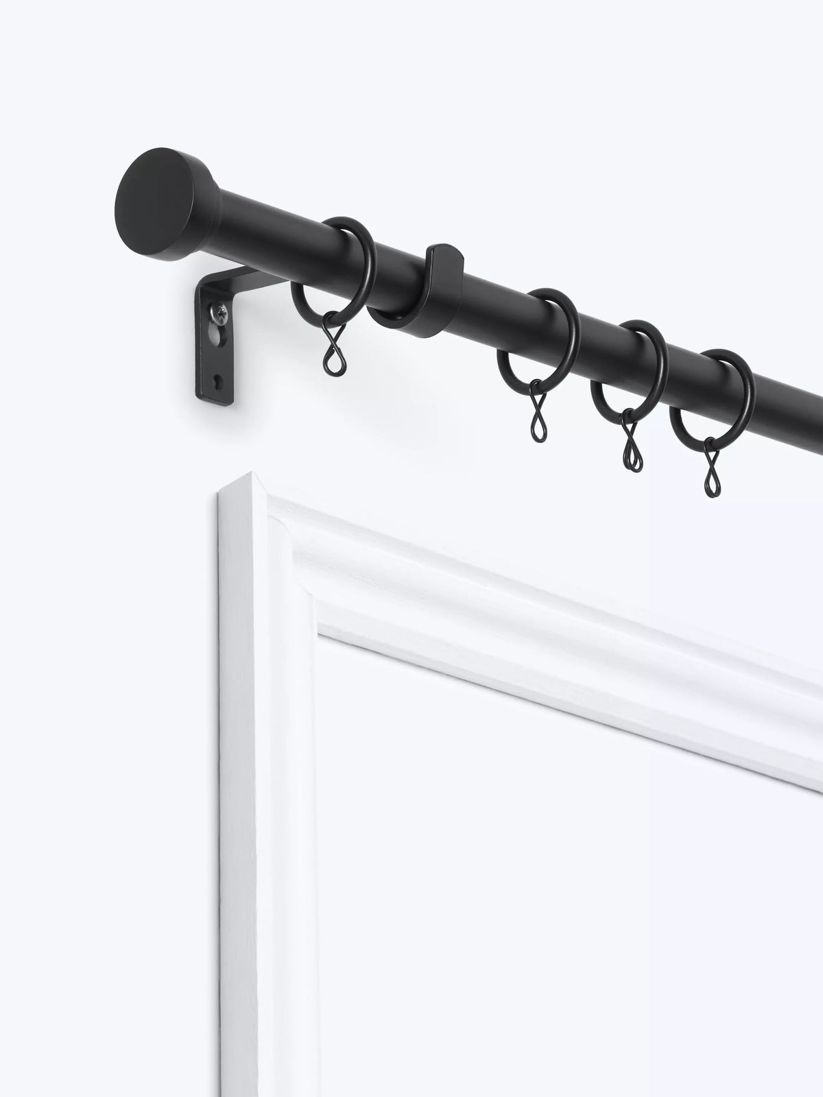 John Lewis extendable metal curtain pole kit with disc finial, 19mm diameter, UK version
