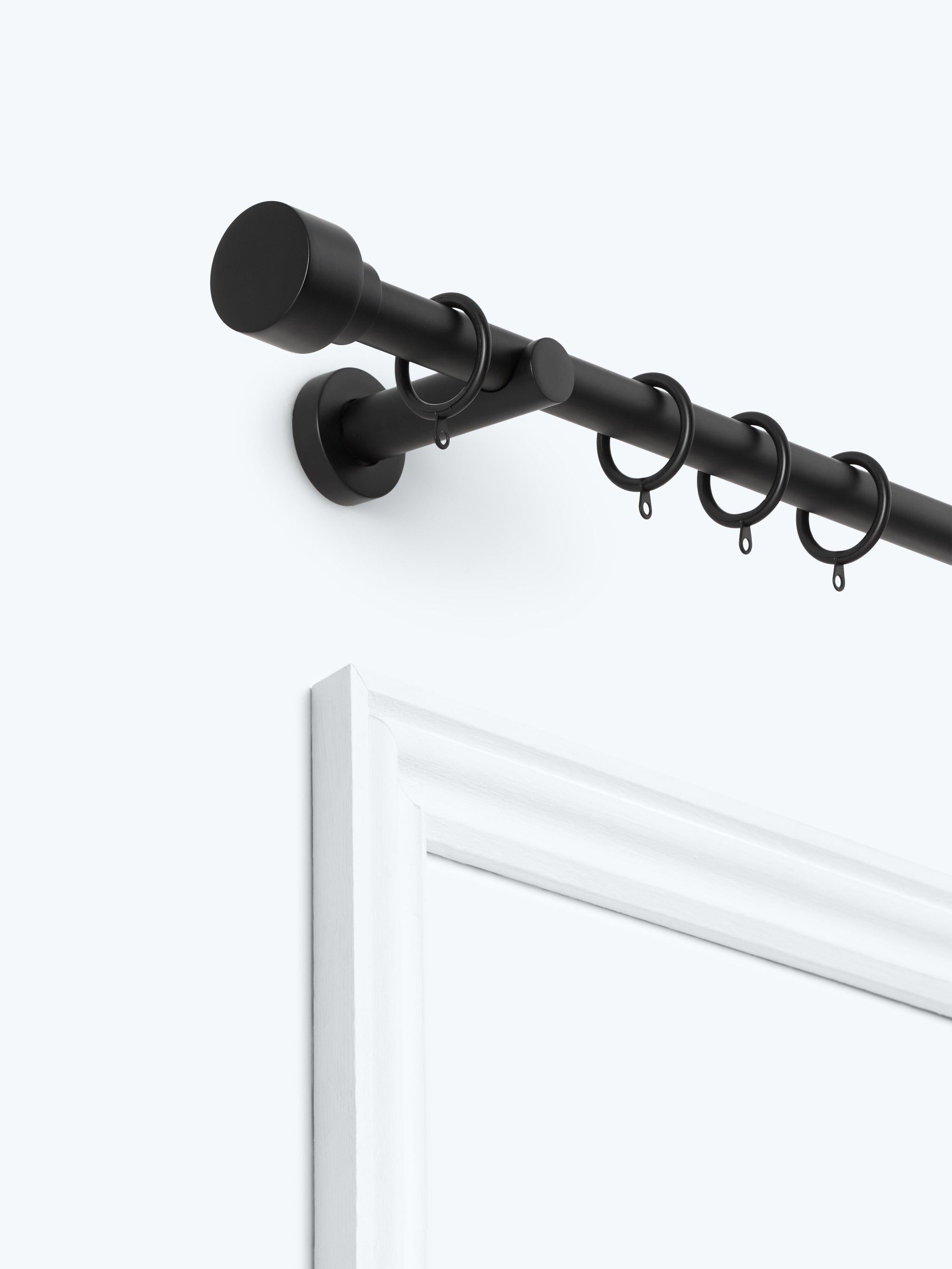 John Lewis Extendable Metal Curtain Pole Kit with Stud Finial, Dia.28mm