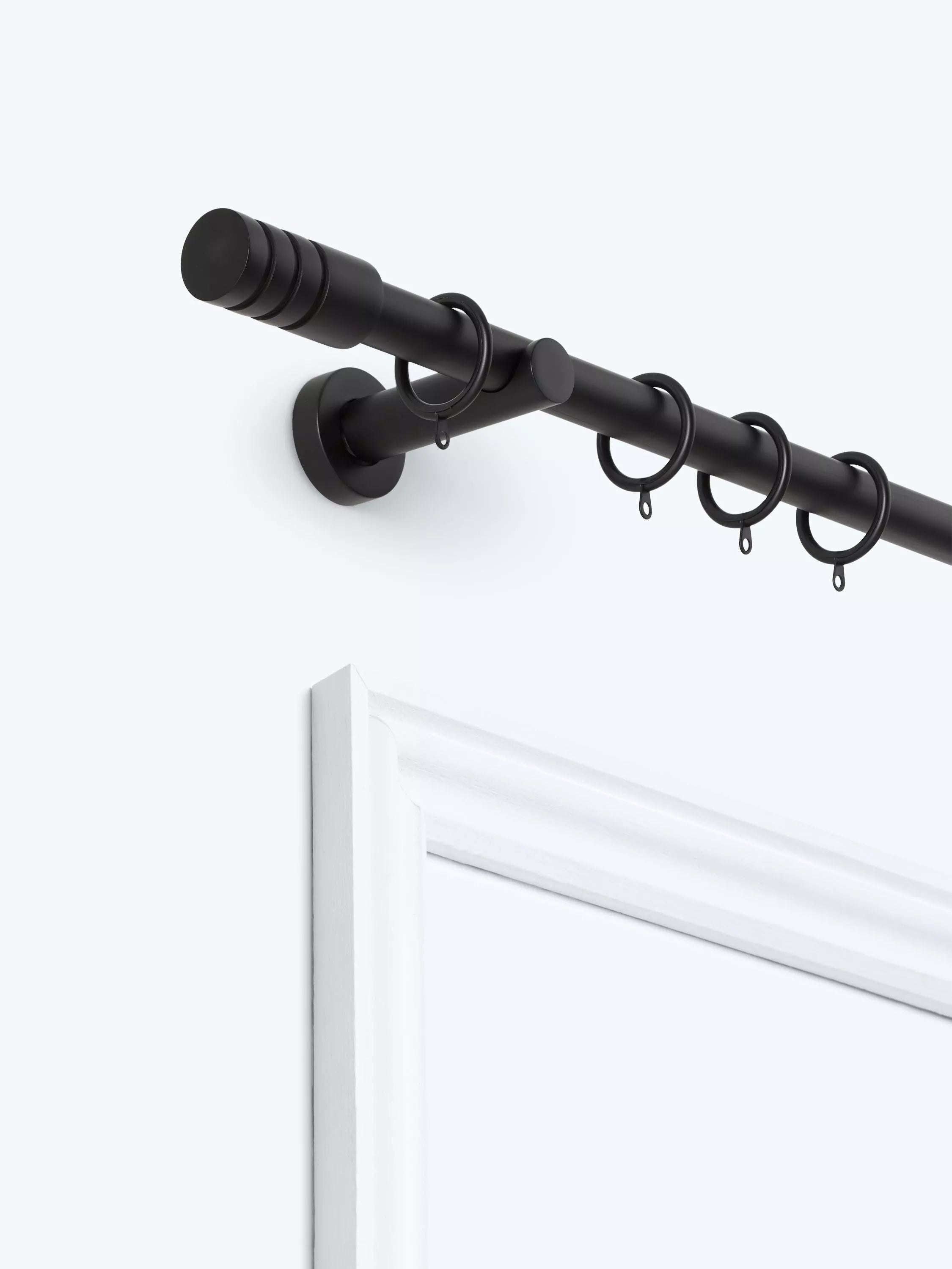 John Lewis Fixed Metal Curtain Pole with Barrel Finial, UK version