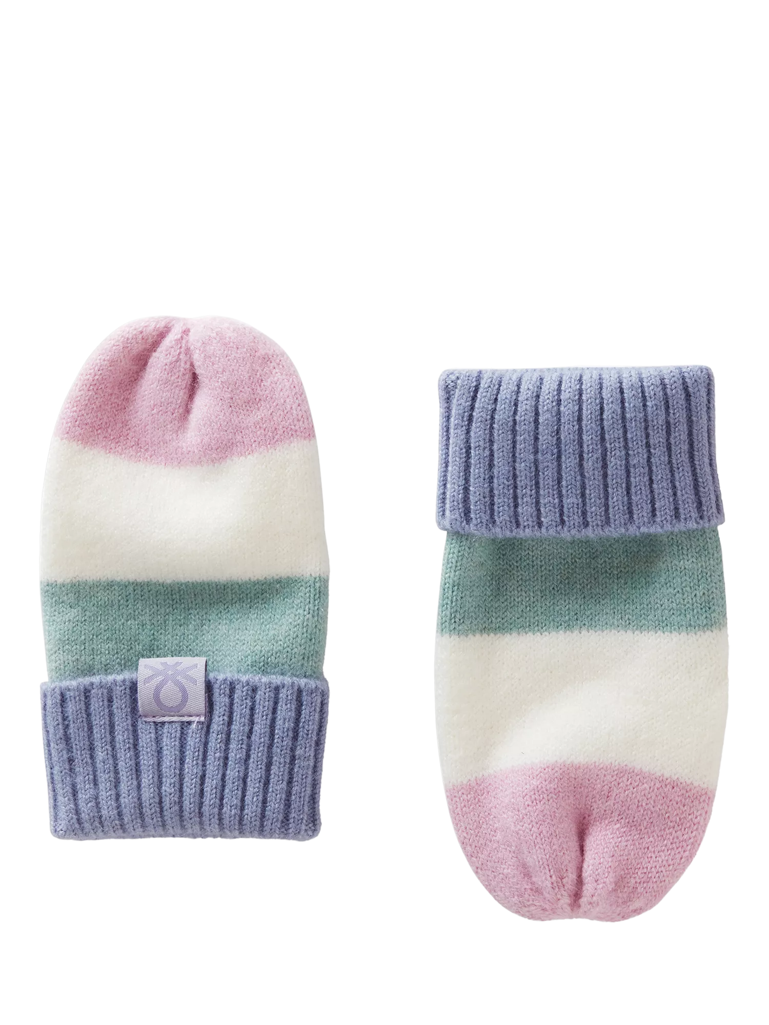 Benetton Kids' Stripe Mittens, Multi - McGrocer