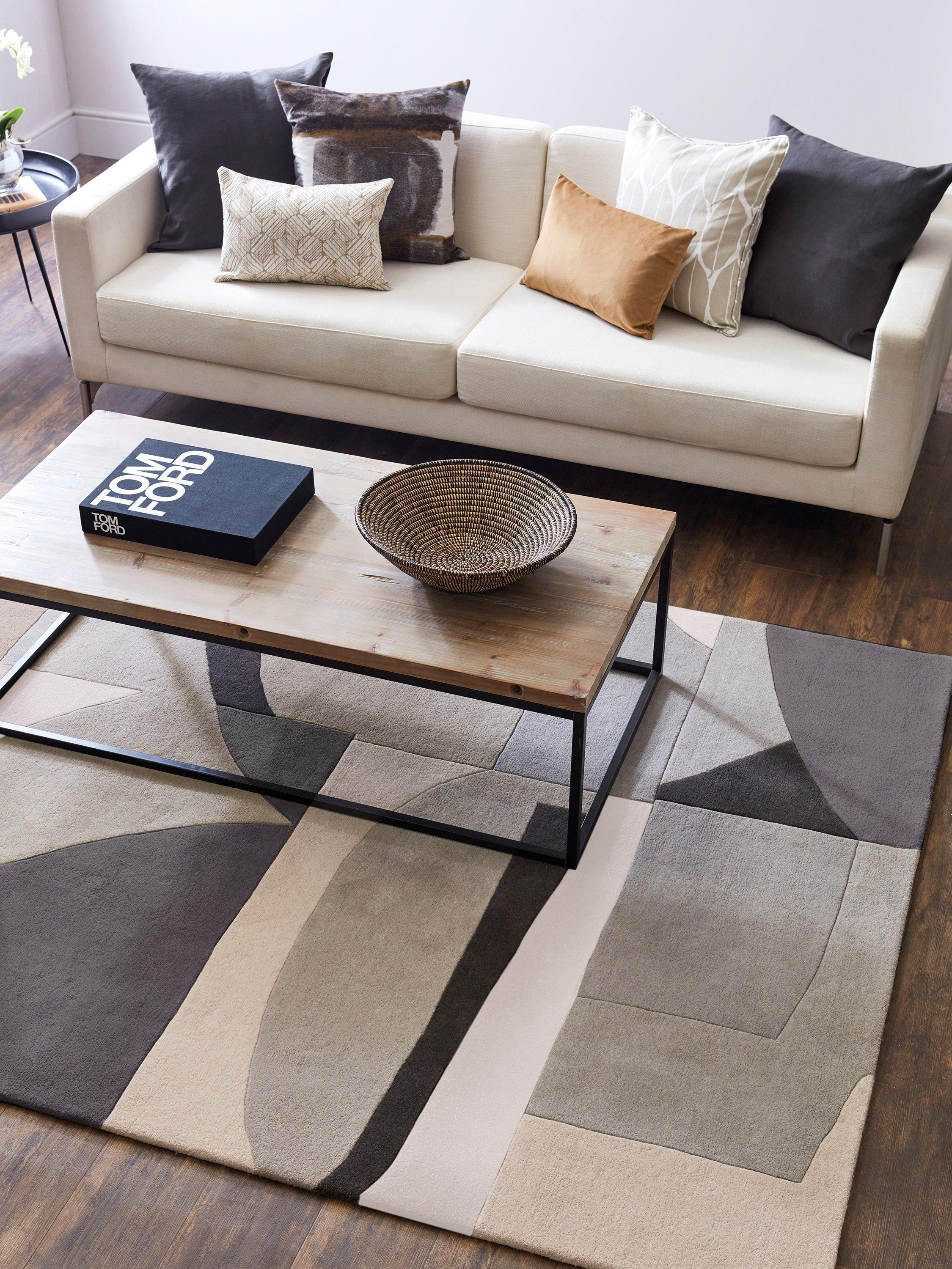 Harlequin geometric pure wool rug in multi colors, UK version