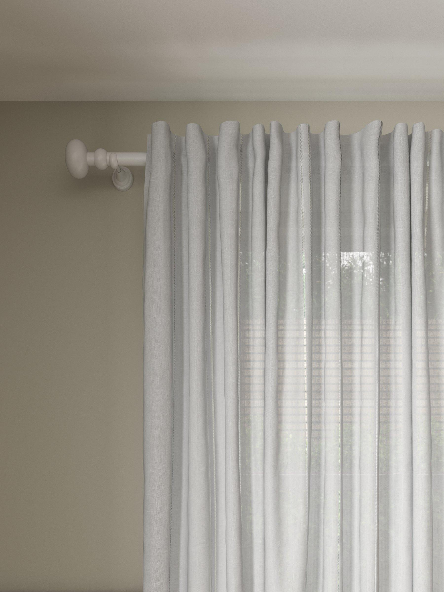 John Lewis Ladder Stitch Hidden Tab Voile Panel, UK version
