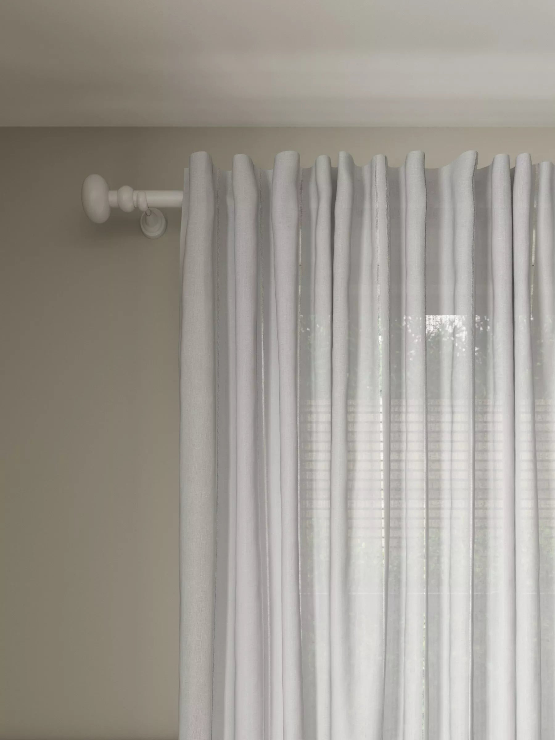 John Lewis Ladder Stitch Hidden Tab Voile Panel, UK version