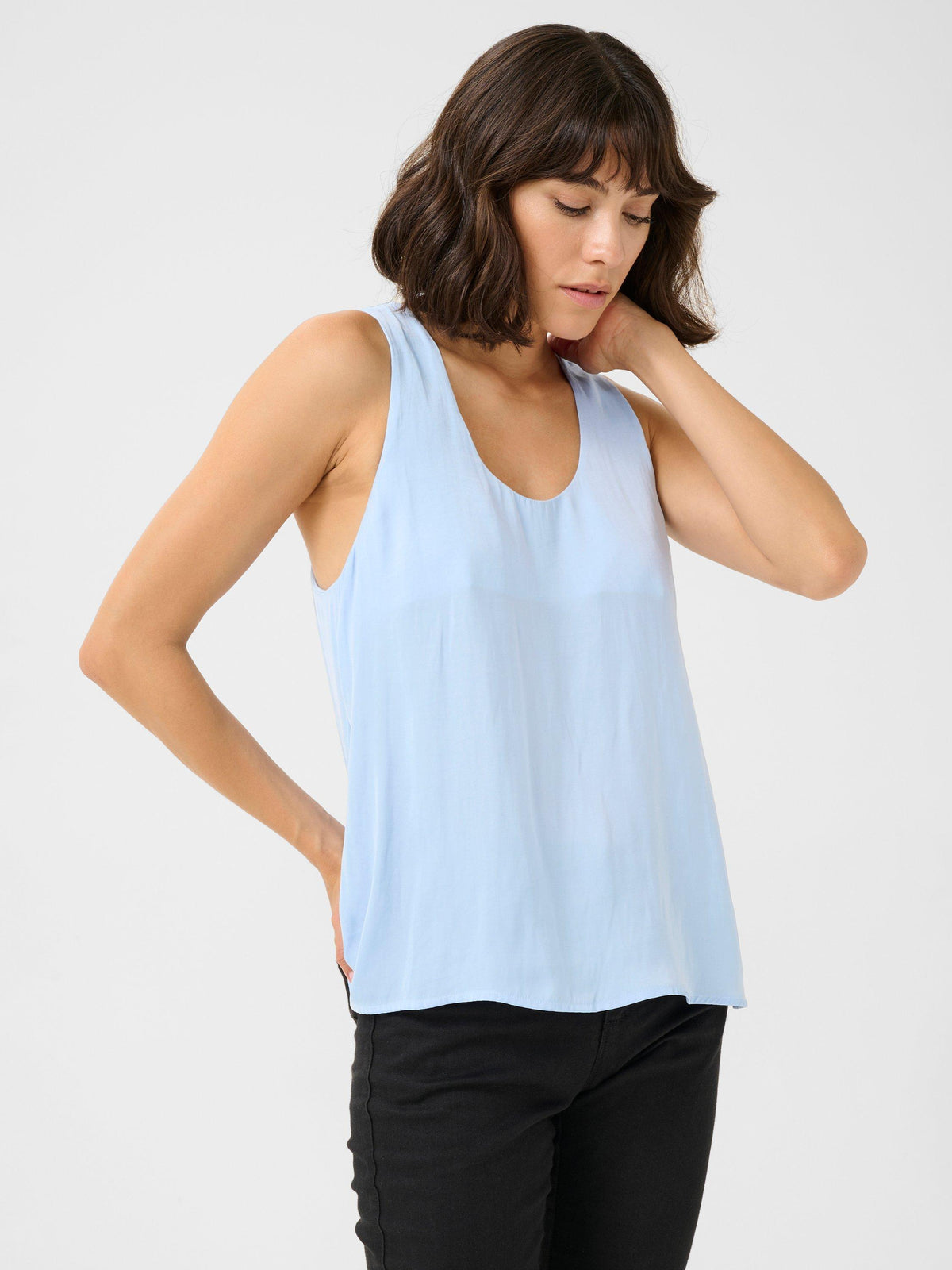 Round Neck Sleeveless Vest for Summer Casual Wear