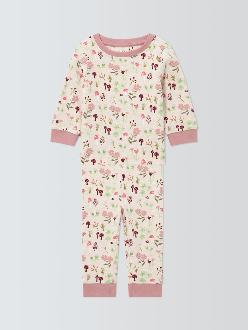 John Lewis Baby Mushroom Pyjamas Natural, UK version