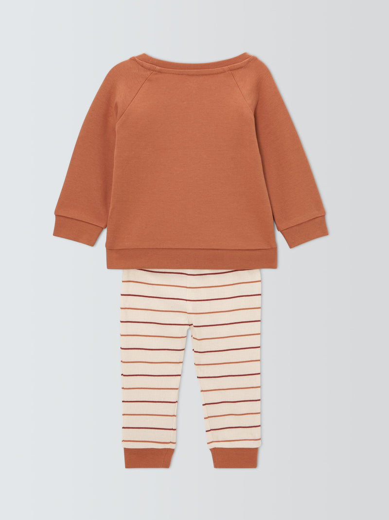 John Lewis Baby Novelty Cow Pyjamas Natural, UK version