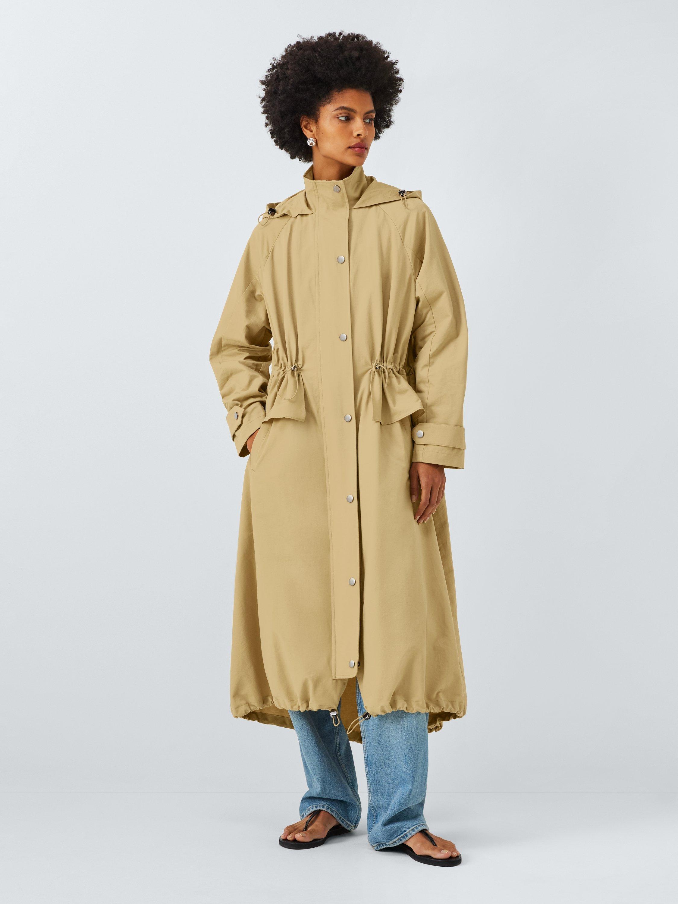 Longline Technical Parka with Adjustable Hood in Cotton Rich Blend