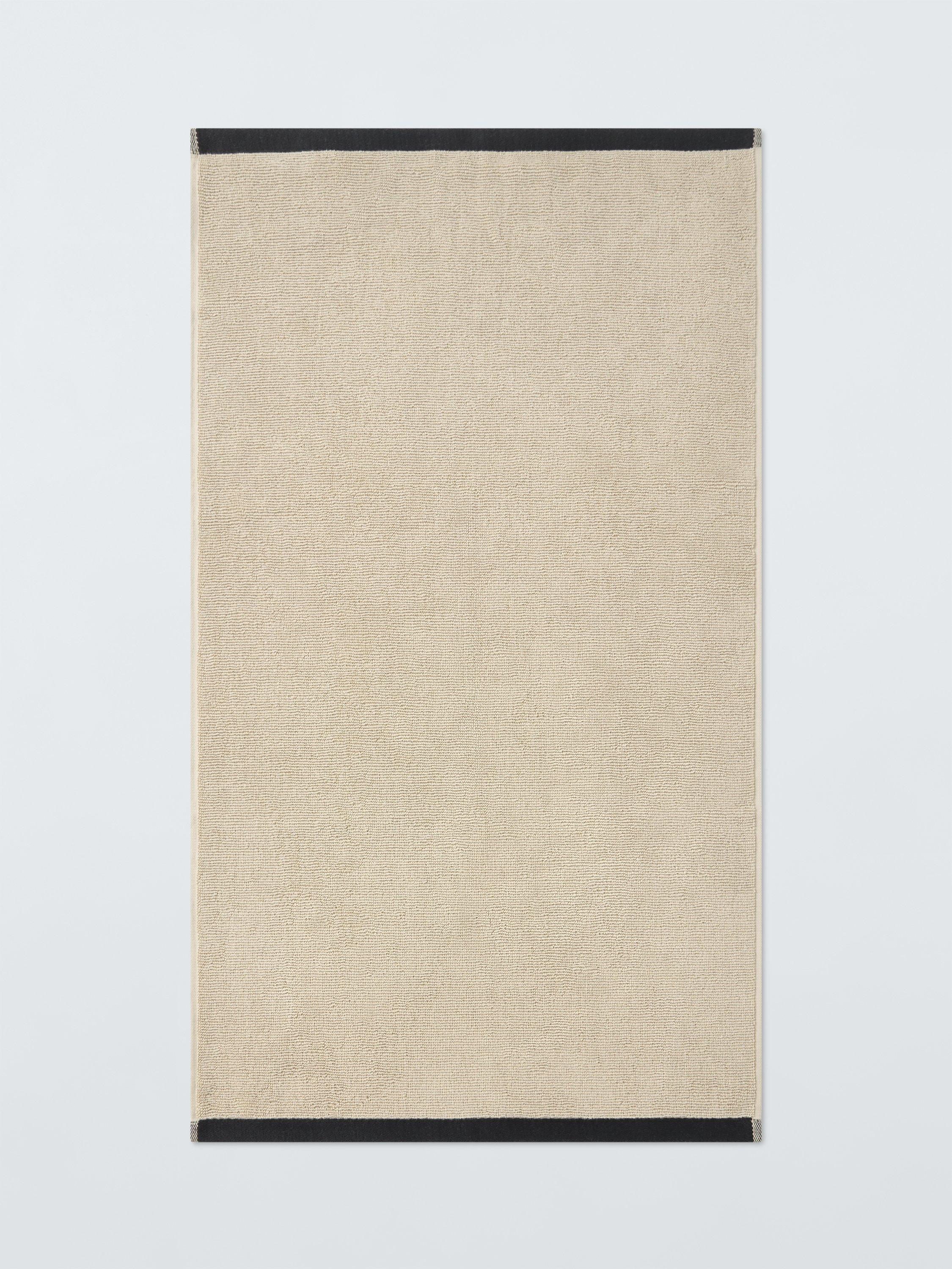 John Lewis cotton bath towels with black border, UK version