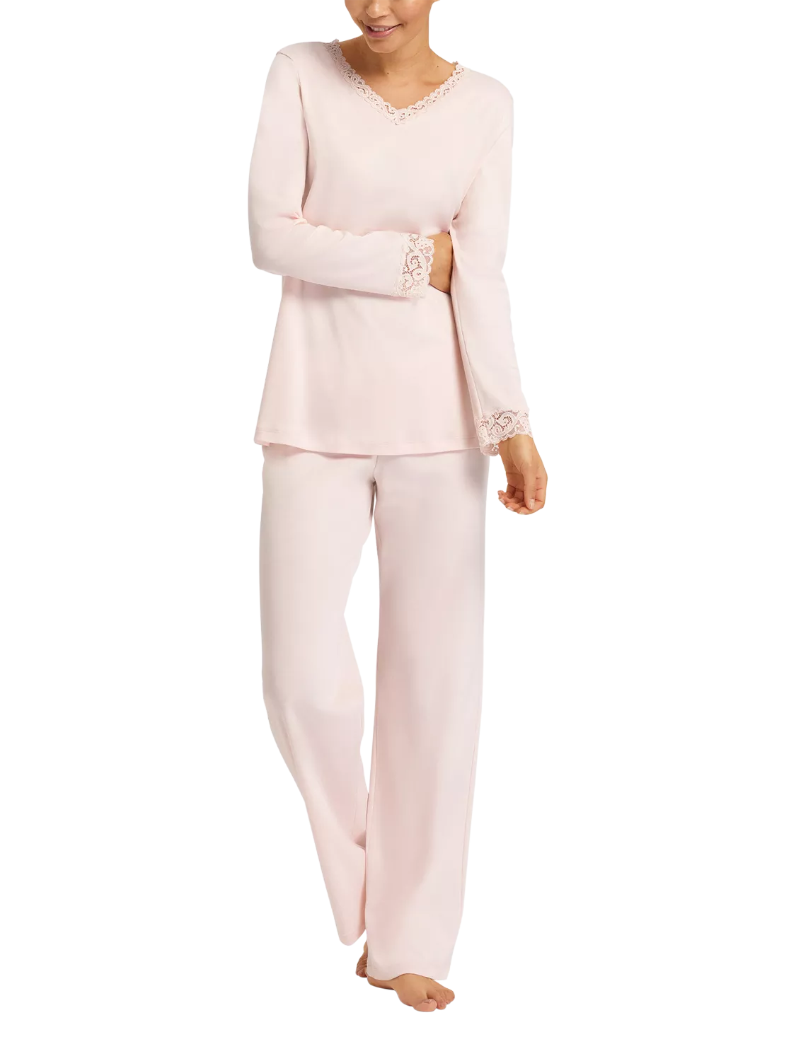 Hanro Moments long pyjama set, UK version