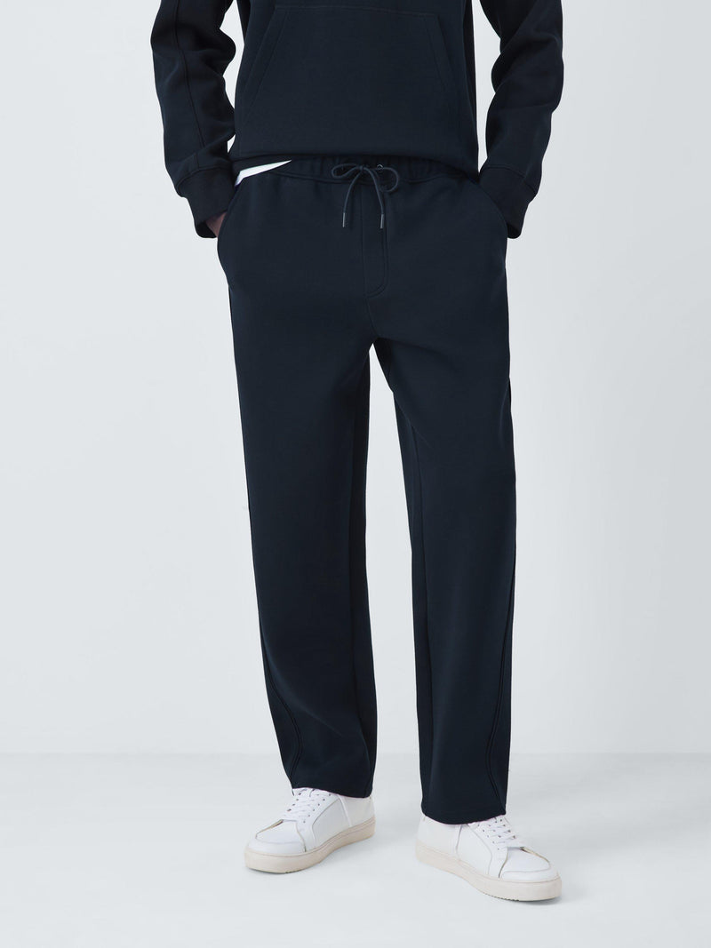 Scuba Fabric Joggers in Dark Sapphire with Elasticated Waistband and Pockets