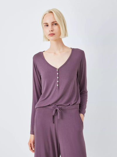 John Lewis Wide Leg Modal Henley Pyjama Set