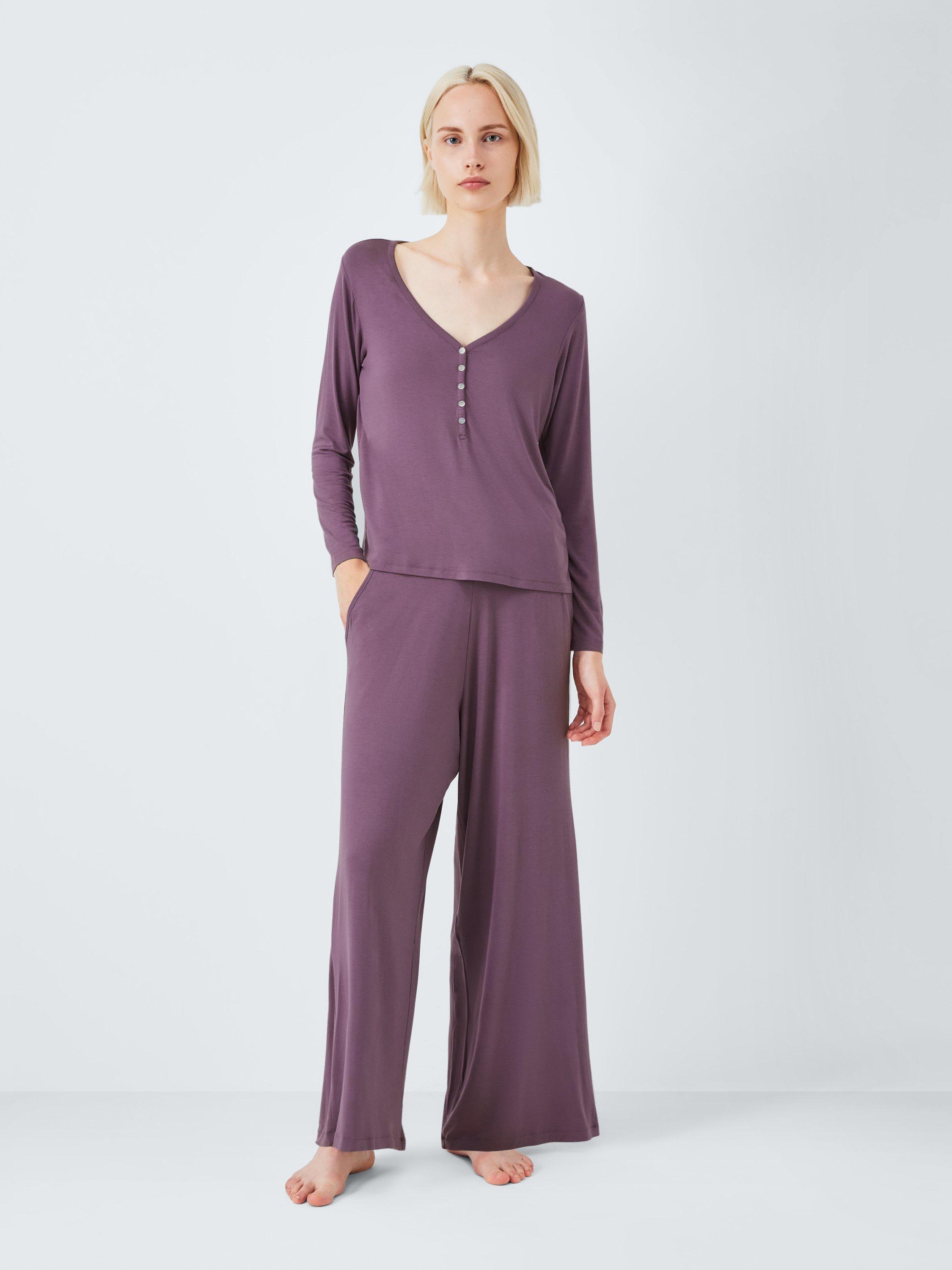John Lewis Wide Leg Modal Henley Pyjama Set, UK version