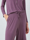 John Lewis Wide Leg Modal Henley Pyjama Set, UK version