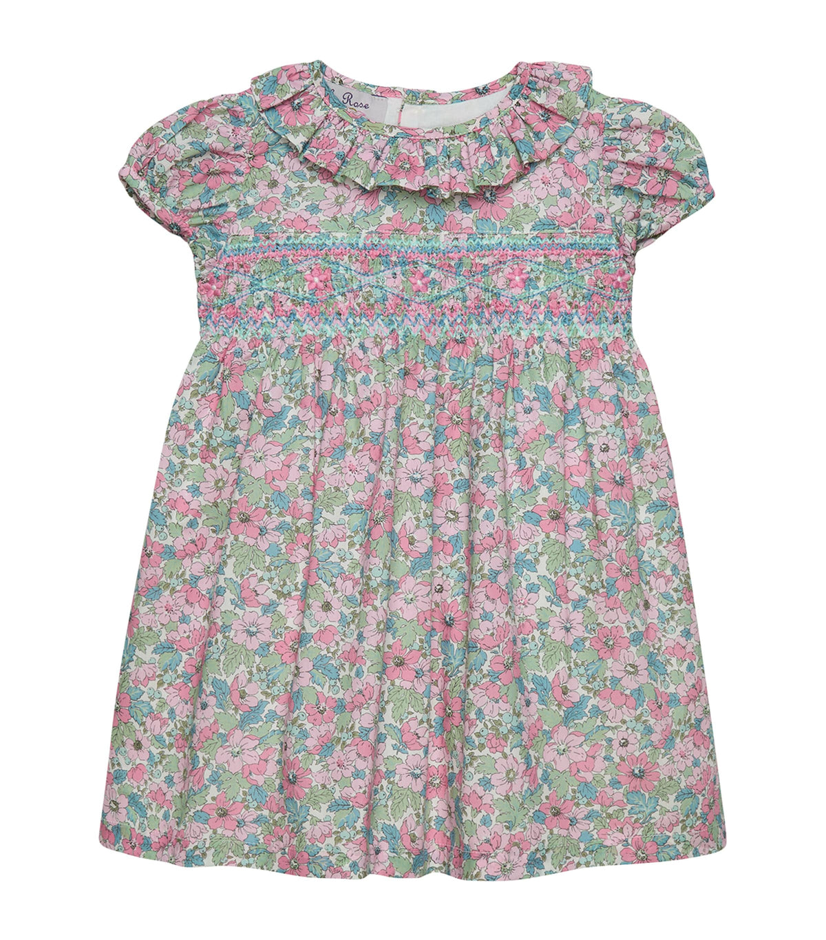 Trotters cotton smocked Liberty print dress 3-24 months (British brand)