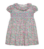 Trotters cotton smocked Liberty print dress 3-24 months (British brand)
