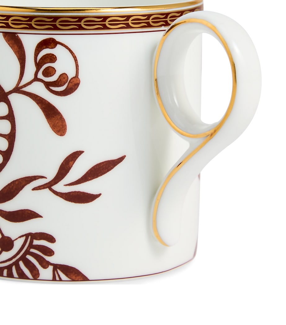 Wedgwood bone china Red Splendour mugs 330ml (British brand)