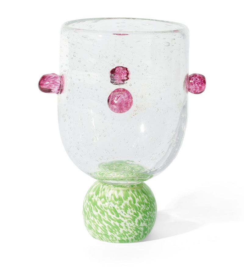 LAETITIA ROUGET glass dotty tumbler 19cm, UK version
