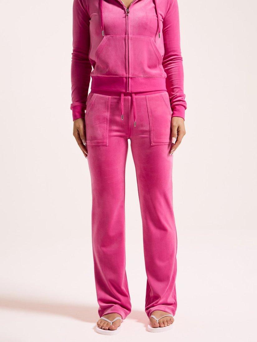 Mid-Rise Straight Leg Tracksuit Bottoms with Drawstring Waist and Pockets
