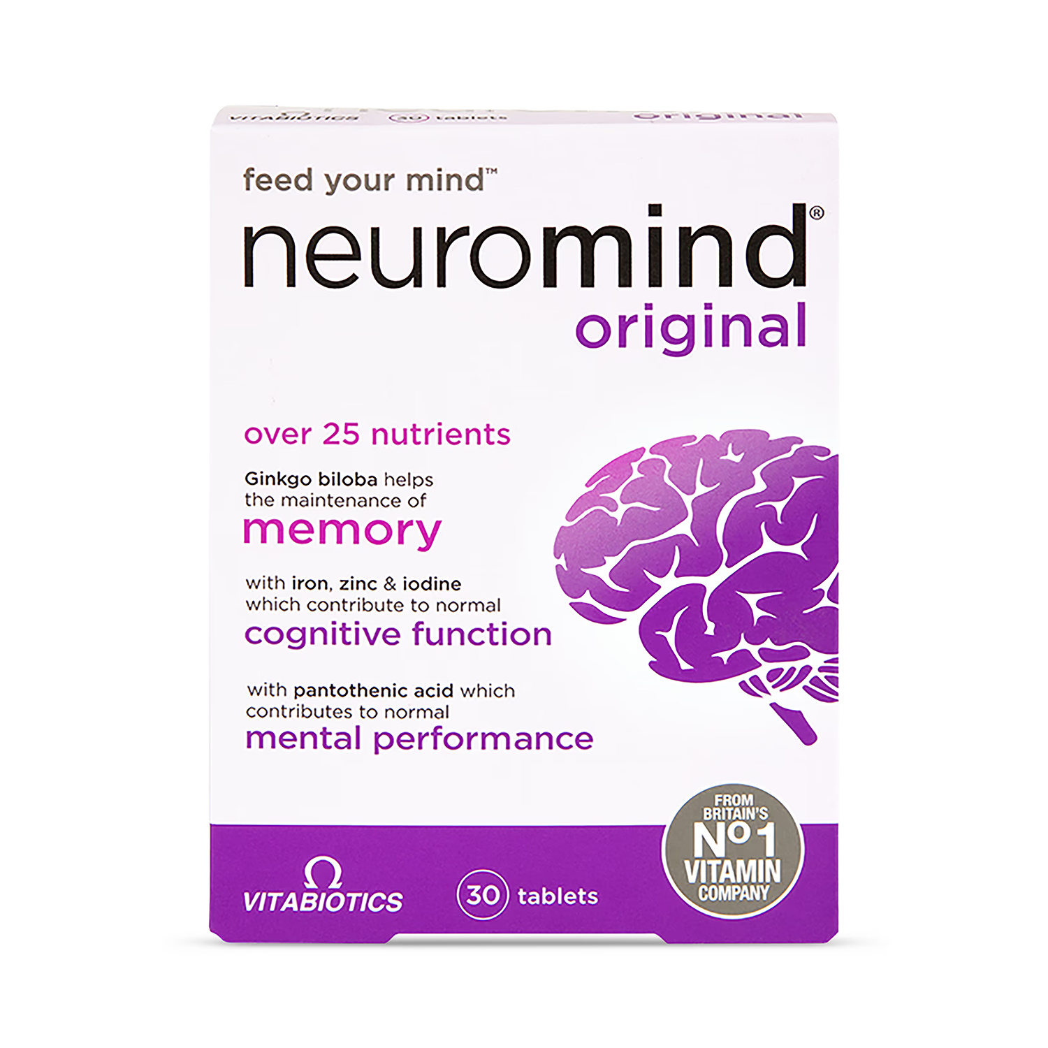Vitabiotics Neuromind cognitive support supplement 30 tablets, imported from the UK