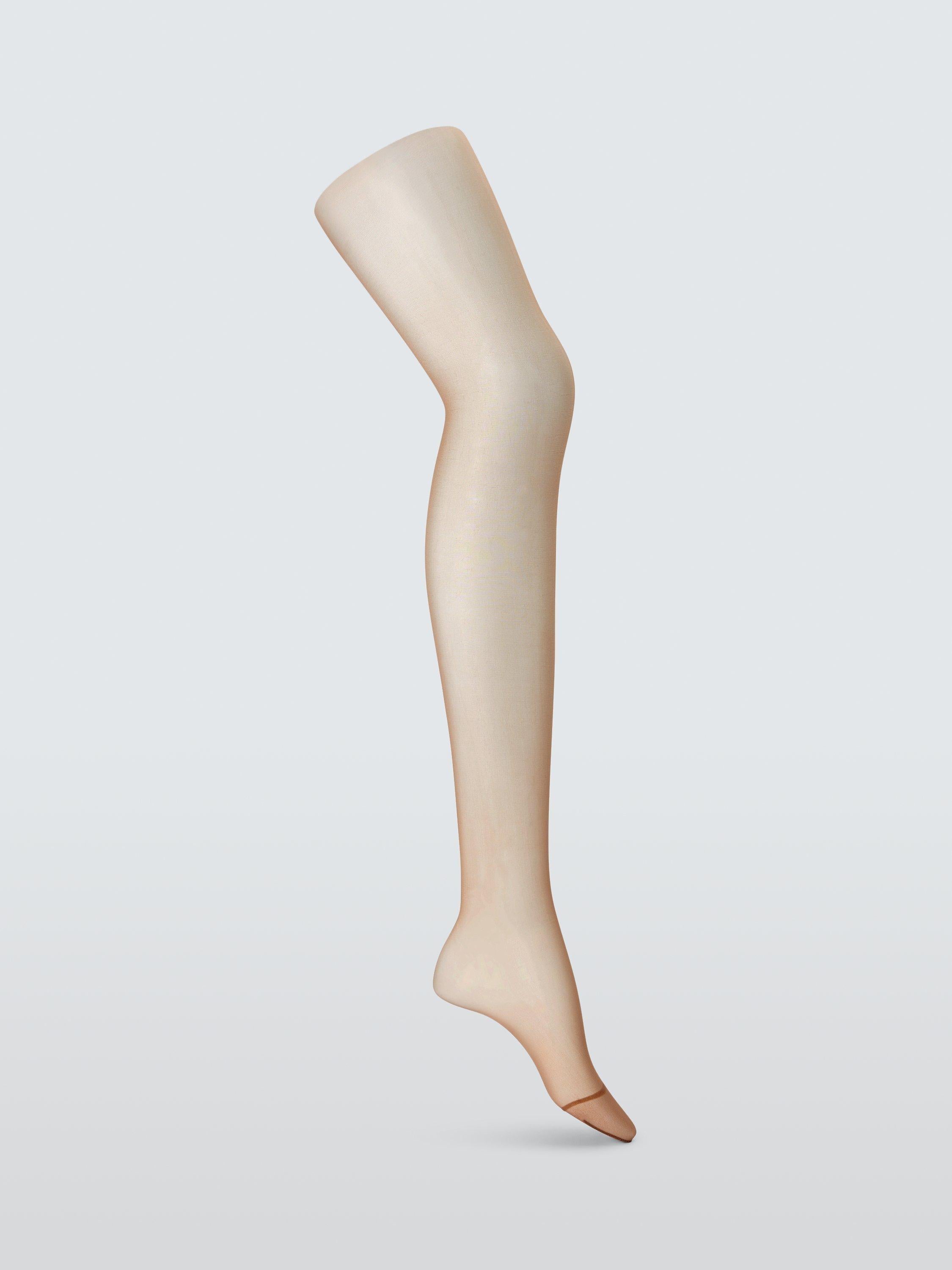 John Lewis 15 denier sleek tights in almond and black, UK version
