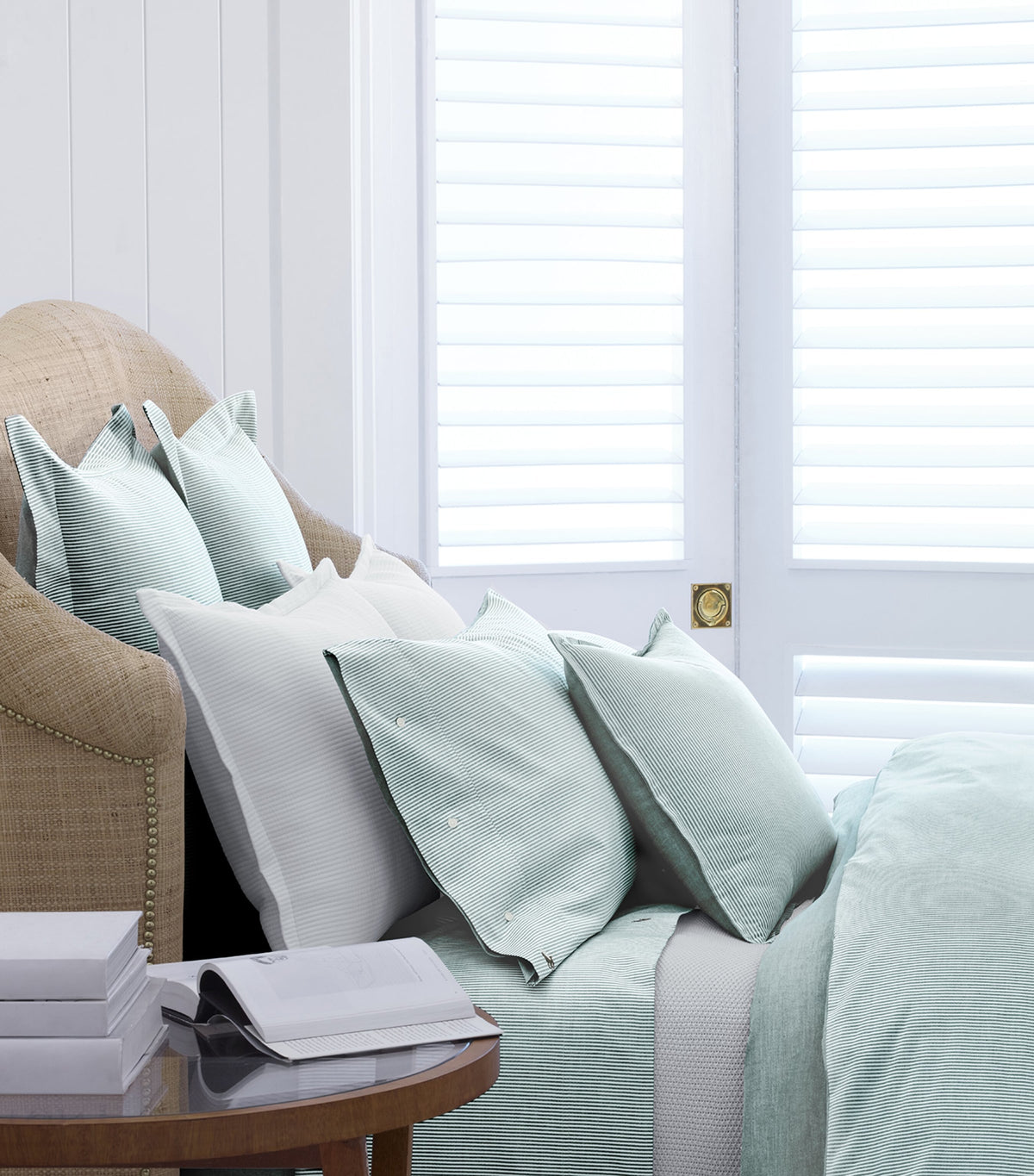 Ralph Lauren Home Oxford Evergreen Double Fitted Sheet 140cm x 200cm, imported from the UK