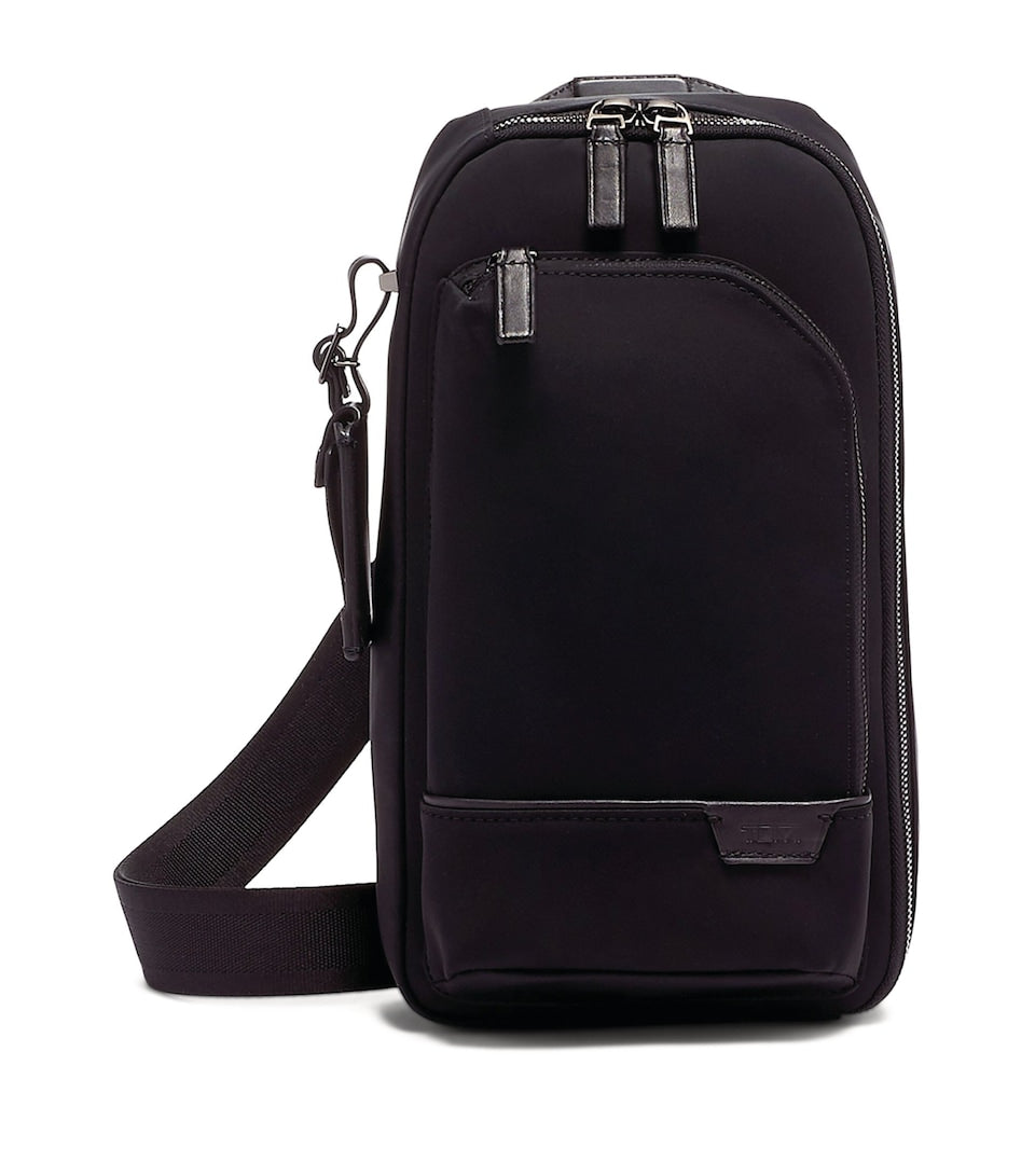 Sleek Backpack with Carbon Fibre Accents and USB Port, 43cm x 30.5cm x 14cm