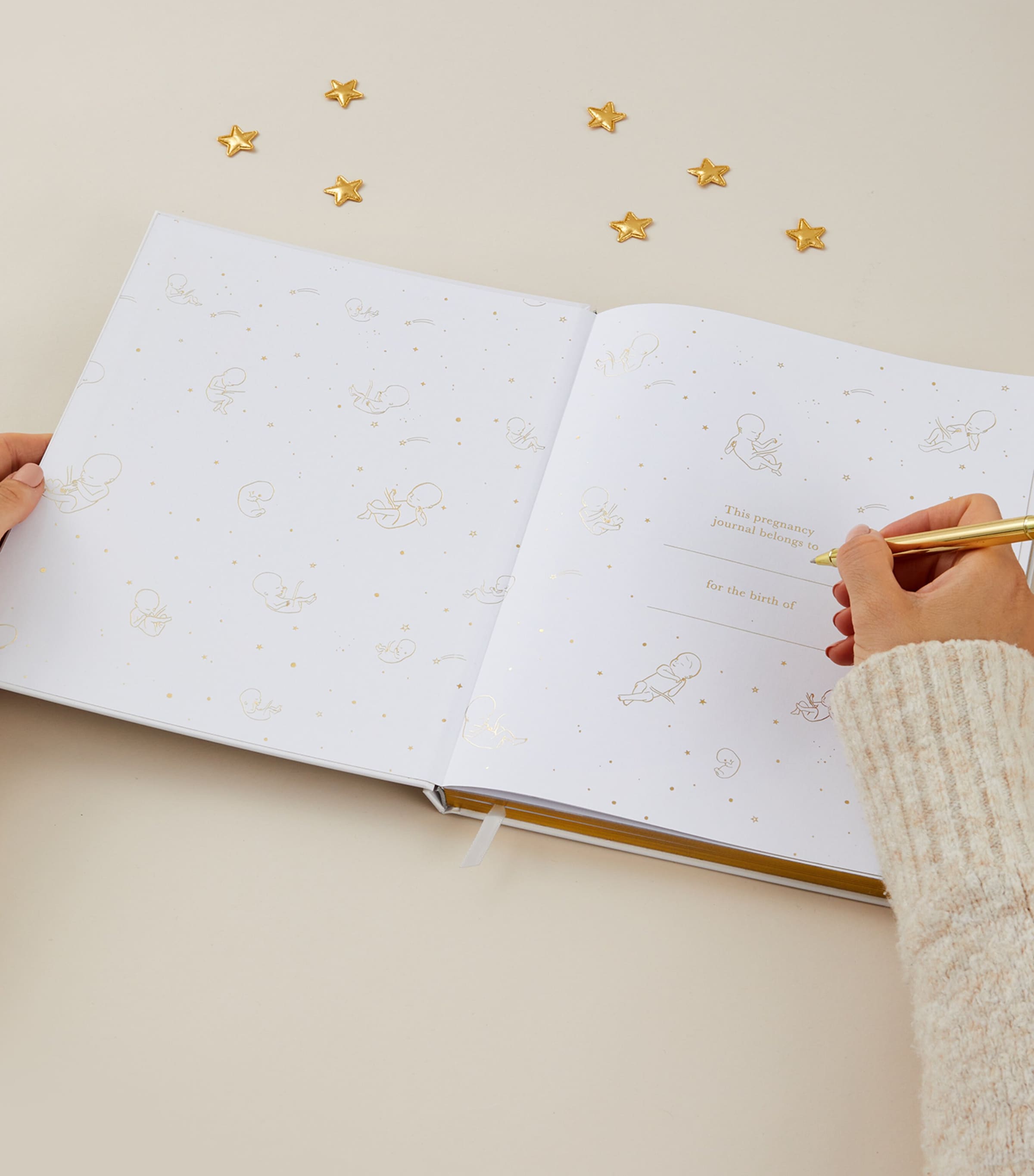 Blush and Gold Safari My Pregnancy Journal