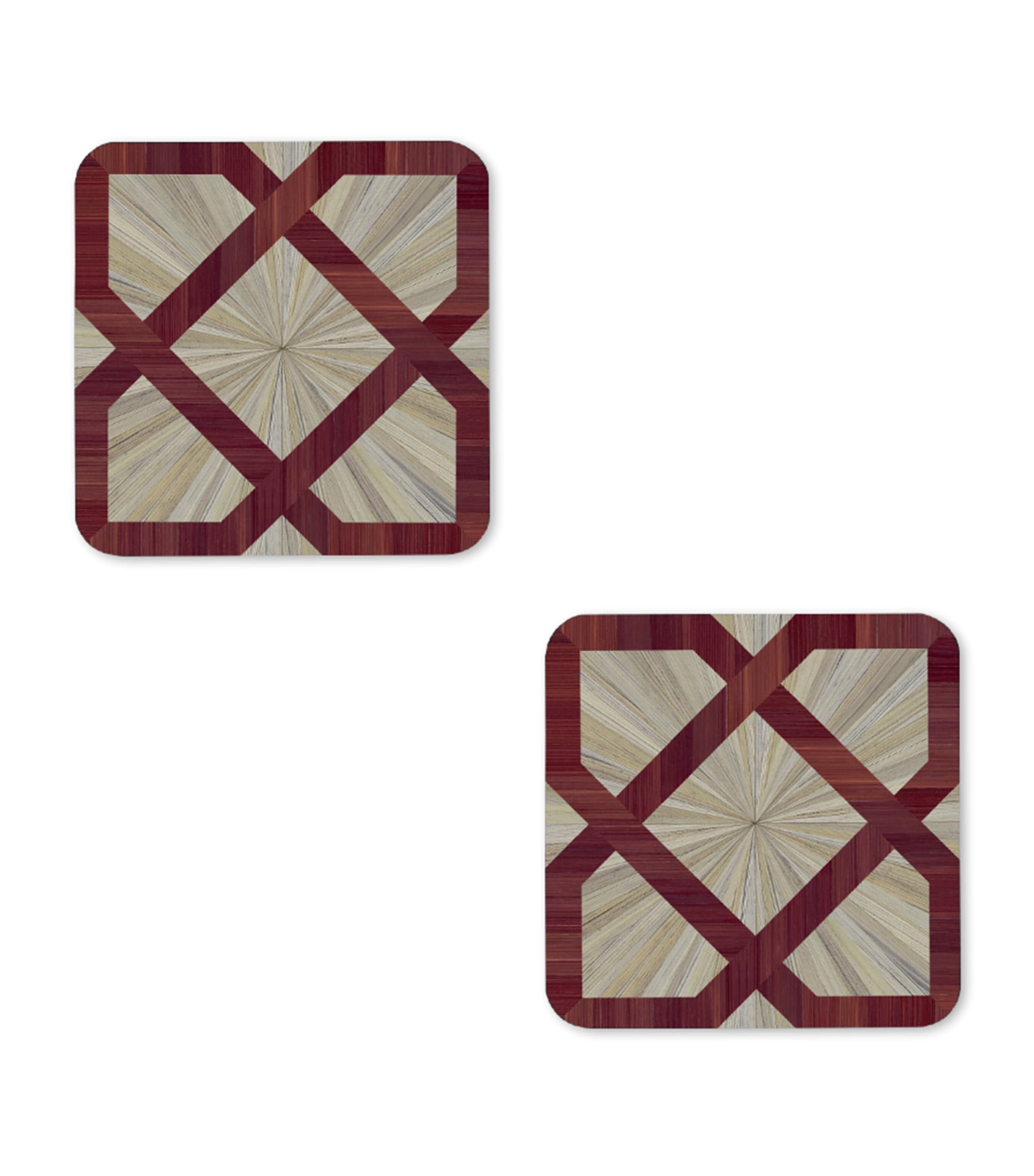 Hestia Arabesque Square Coasters Set of 2, UK version