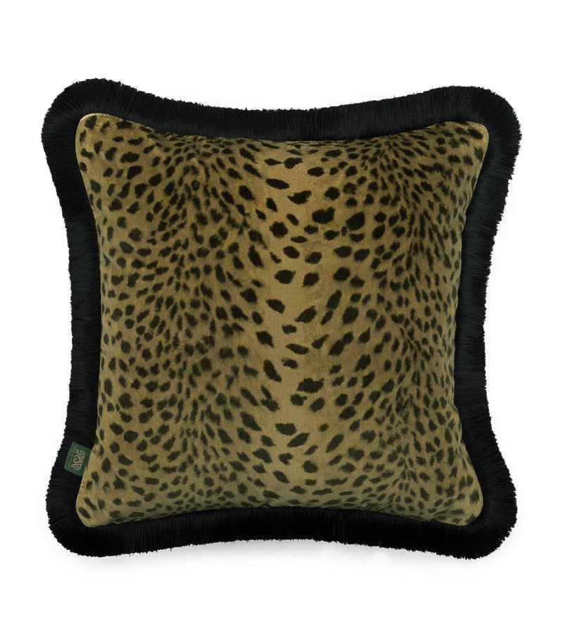 House Of Hackney Velvet Savanna Fringed Cushion (45cm x 45cm)