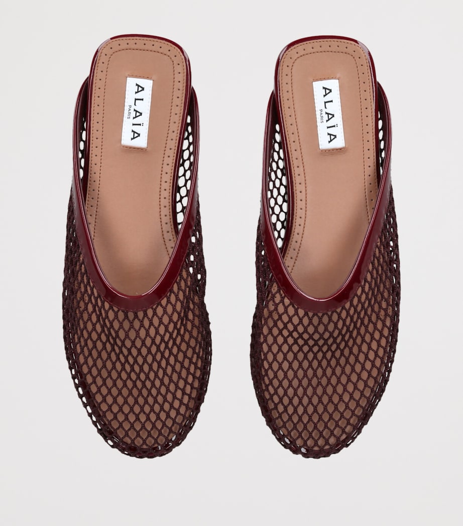Alaïa fishnet mules flat shoes - British product