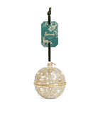 2025 Glass Festive Bauble with Velvet Hanging Loop