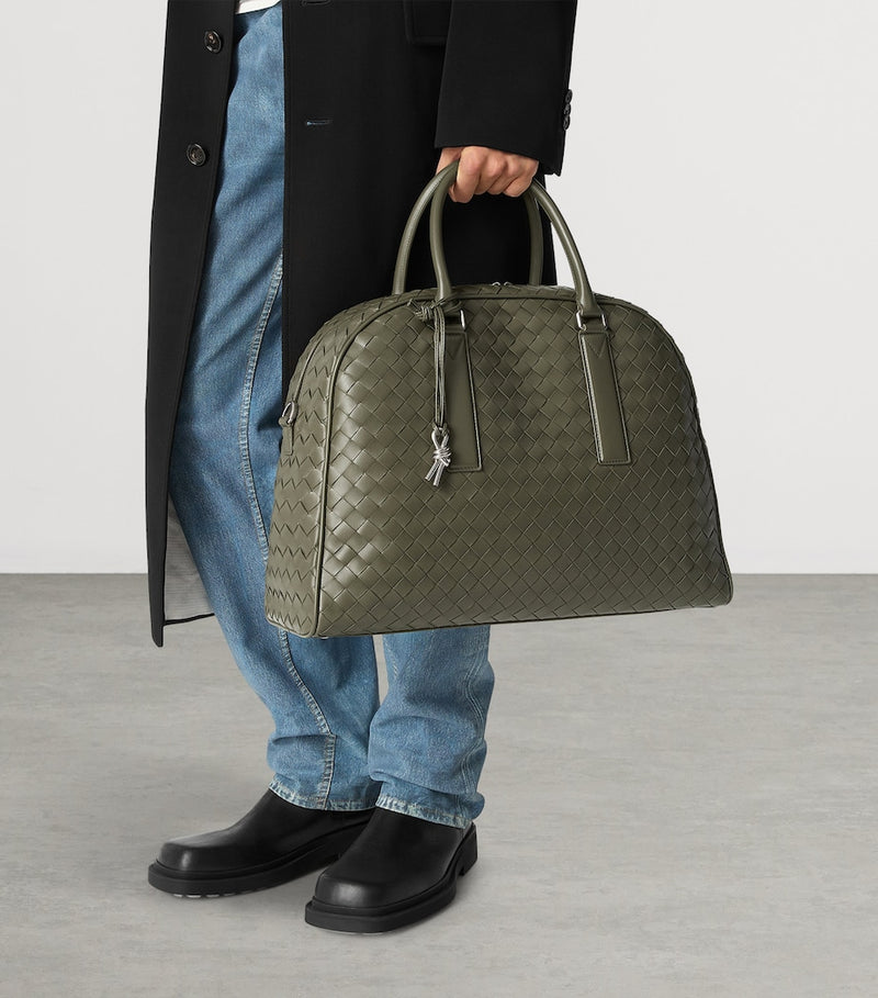 Bottega Veneta Leather Intrecciato Getaway 24 Ore Travel Bag
