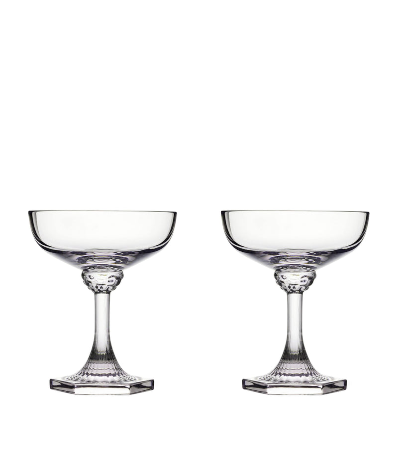 Royal Copenhagen Aurora Champagne Coupes 250ml set, imported from the UK