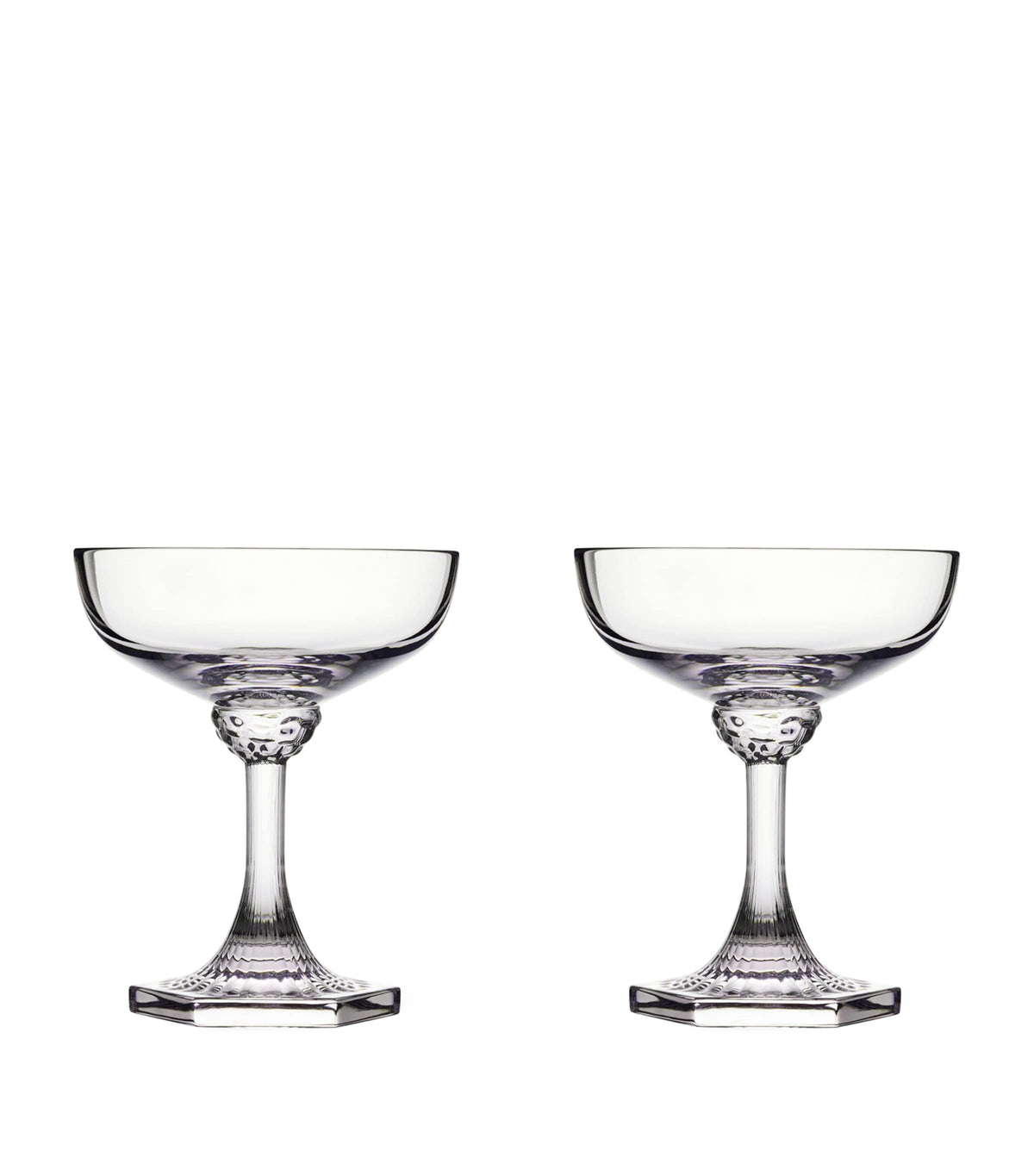 Royal Copenhagen Aurora Champagne Coupes 250ml set, imported from the UK