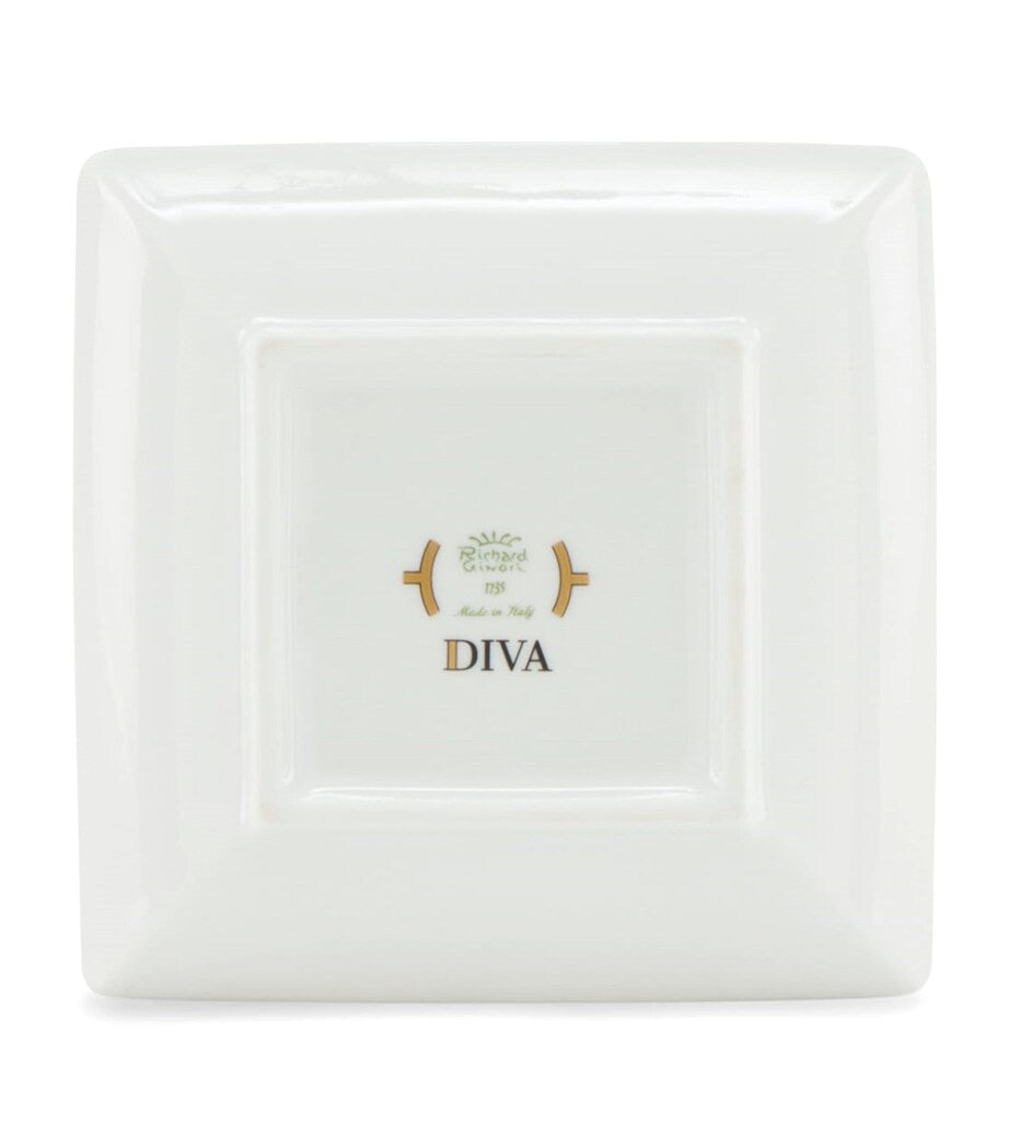 GINORI 1735 porcelain Colonna Diva Square change tray 13.5cm, UK version
