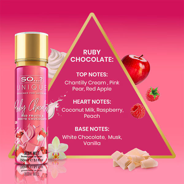 So? Ruby Chocolate Body Mist 150ml (British brand)